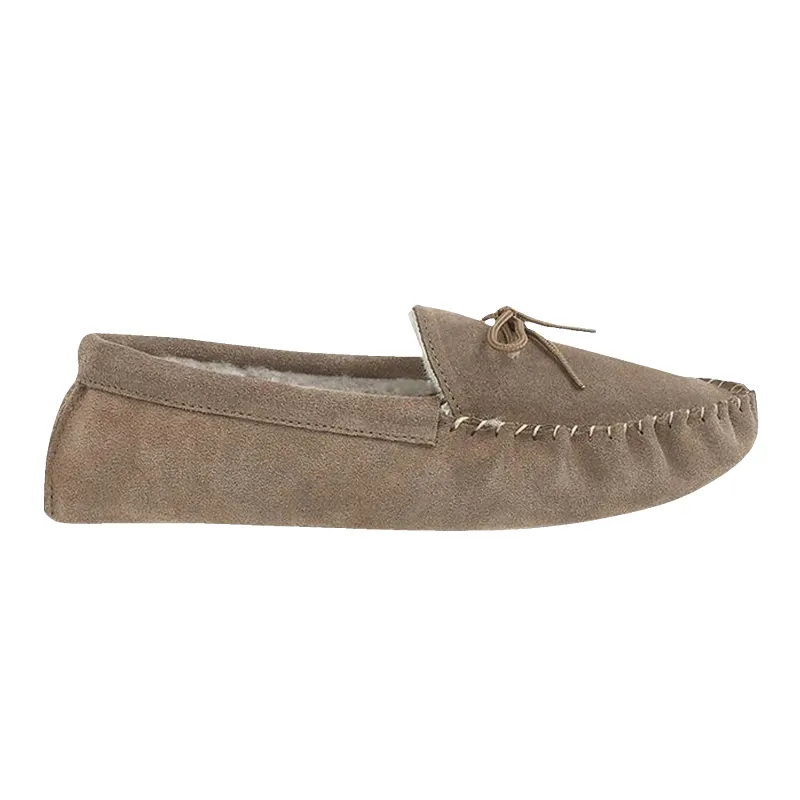 Draper of Glastonbury Maine Slippers in Tan sold by Coes
