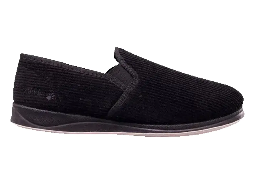 Padders Albert Slippers in Black made by Coes