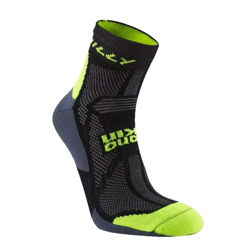 Hilly Off Road Anklet Sock in Black & Yellow sold by Coes