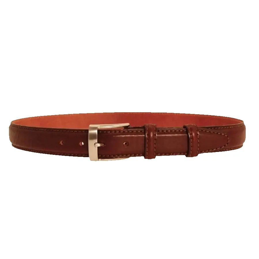 Ibex 40mm Stitched Edge Heavy Full Grain Belt In Brown sold by Coes