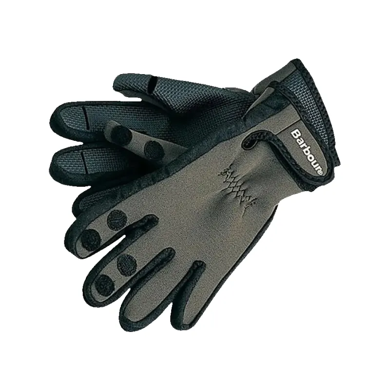 Barbour Neoprene Gloves in Green made by Barbour