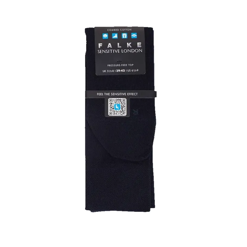 Falke London Sensitive Socks in Navy made by Falke