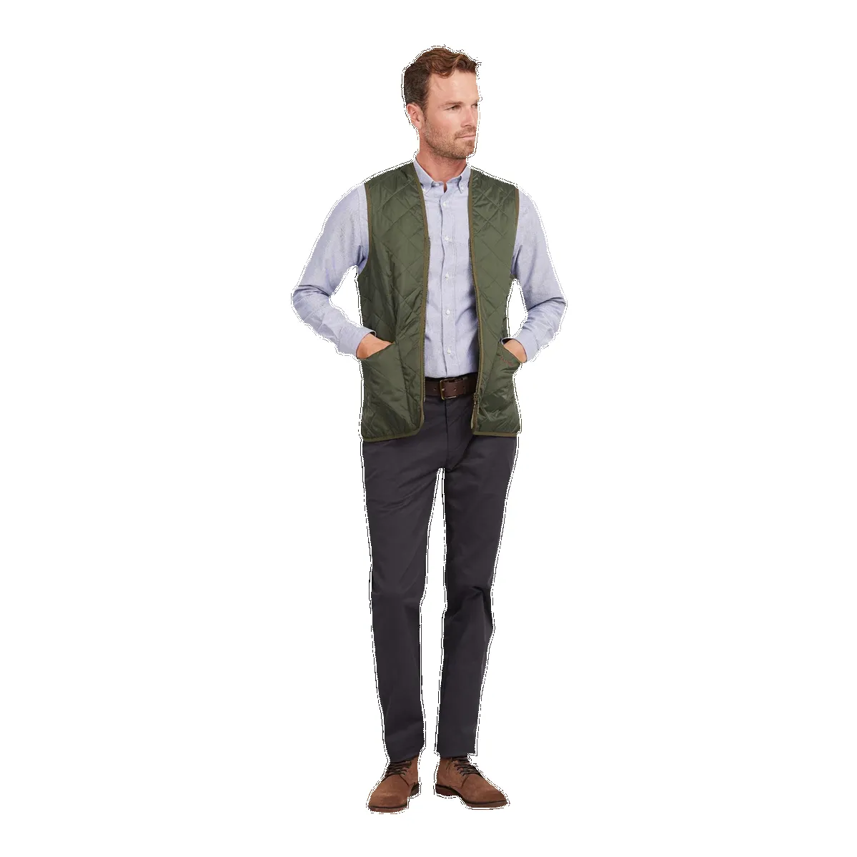 Barbour Quilted Waistcoat/Zip-in Liner in Olive & Ancient sold by Coes product image thumbnail 2