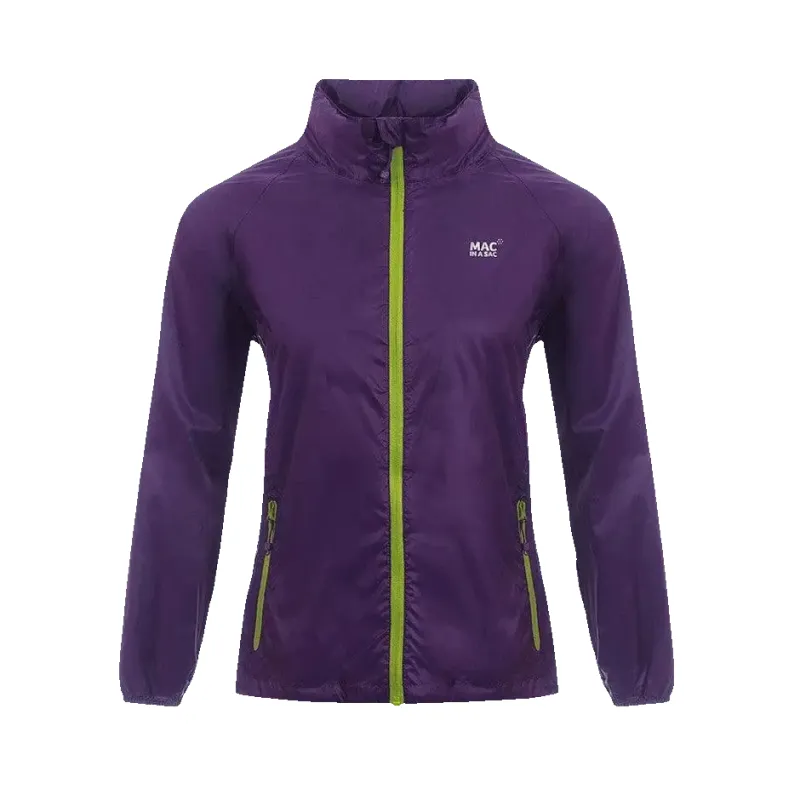 Target Dry Mac in a Sac Origin Unisex Waterproof Packaway Jacket in Grape sold by Coes