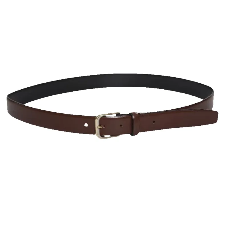 Oxford Leathercraft Feather Edge Leather Belt in Brown sold by Coes