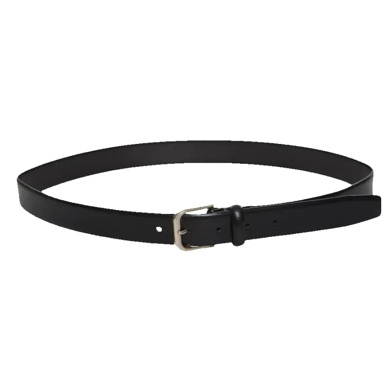 Oxford Leathercraft Feather Edge Leather Belt in Black 30mm width sold by Coes
