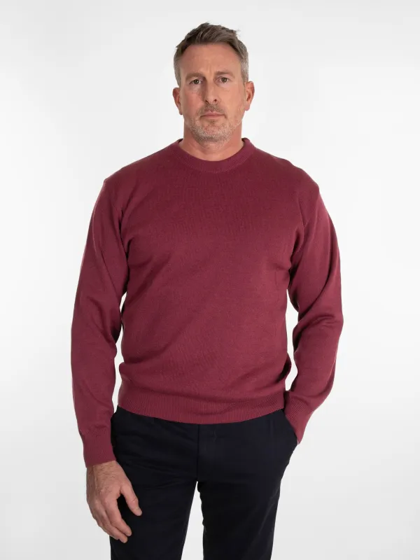 Franco Ponti Crew Neck Pullover in Damson sold by Coes