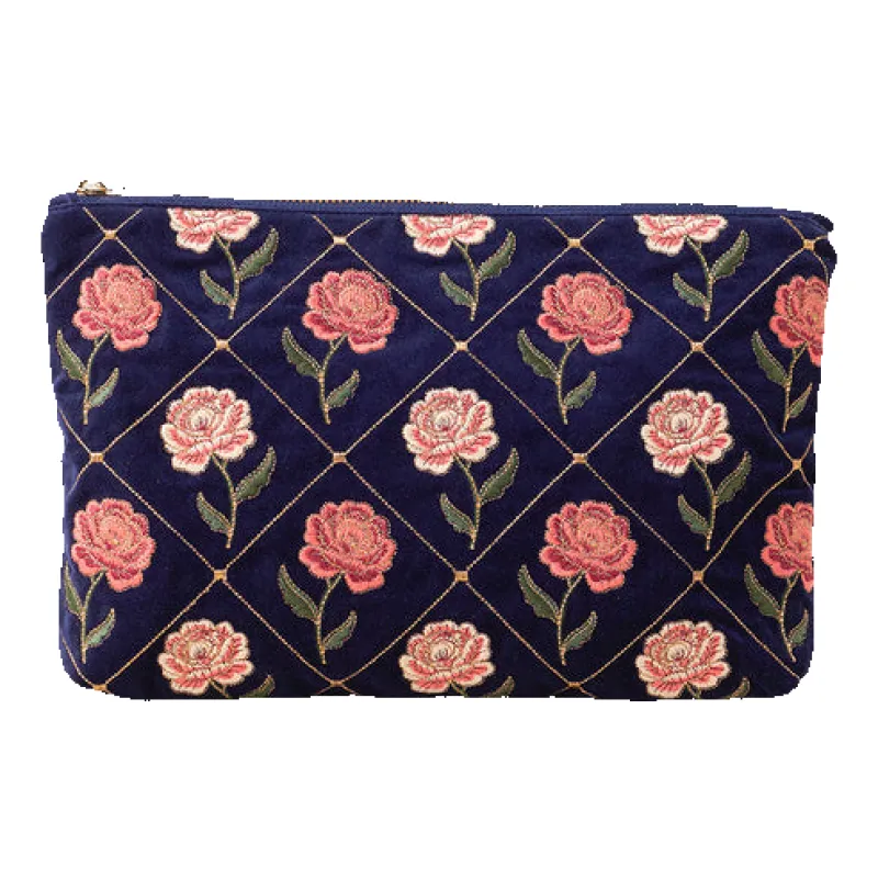 Elizabeth Scarlett Rose Velvet Everyday Pouch sold by Coes