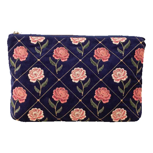 Elizabeth Scarlett Rose Velvet Everyday Pouch sold by Coes