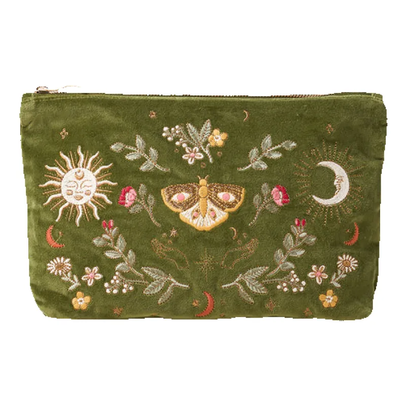 Elizabeth Scarlett Midnight Mysticism Velvet Everyday Pouch sold by Coes