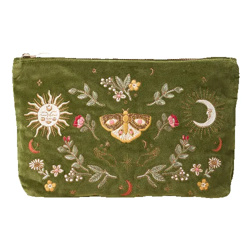 Elizabeth Scarlett Midnight Mysticism Velvet Everyday Pouch sold by Coes