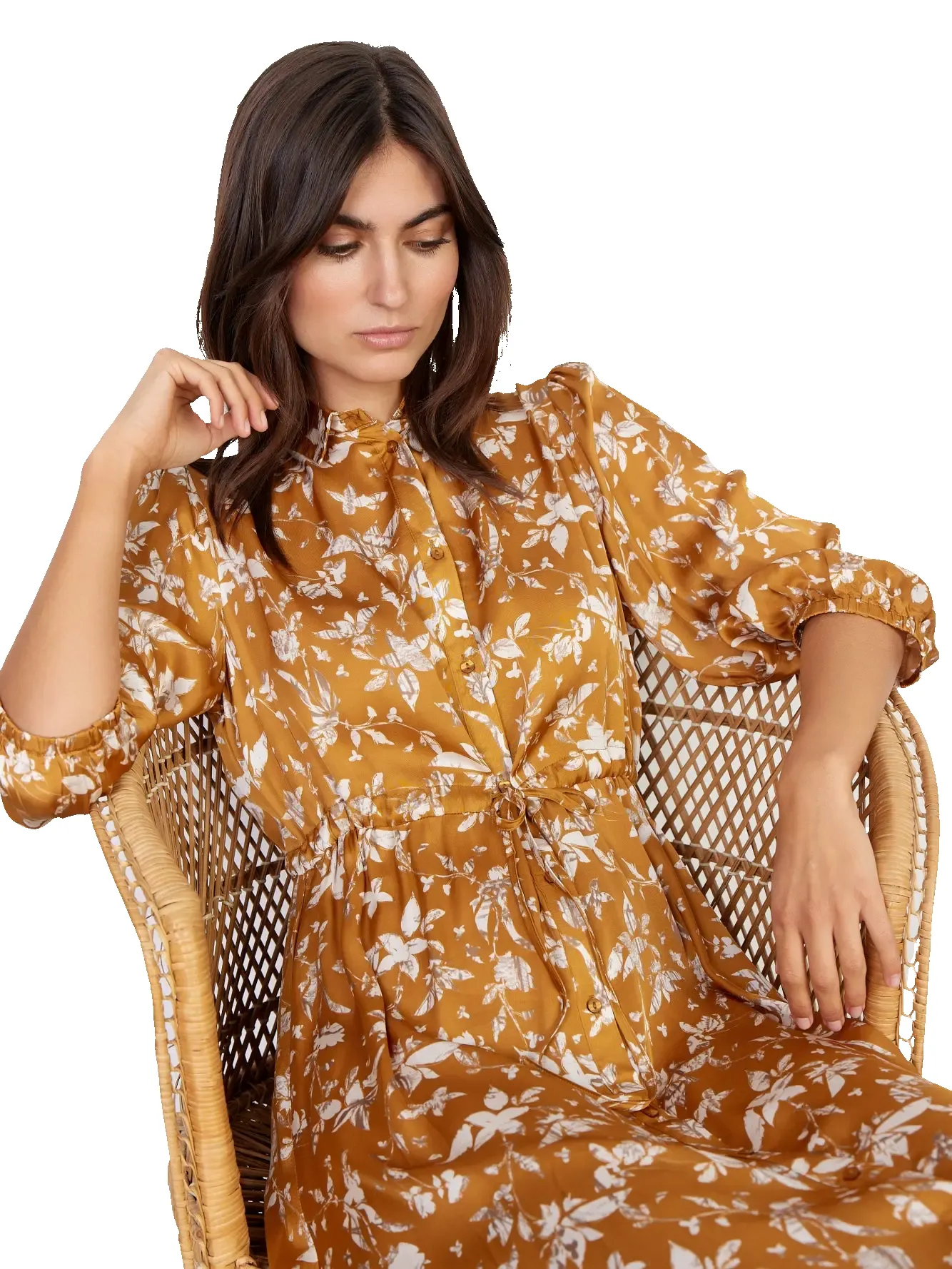 Soya Concept Moa Satin Printed Shirt Dress sold by Coes product image thumbnail 3