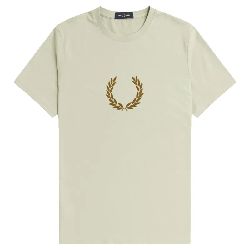 Fred Perry Flocked Laurel Wreath Graphic T-Shirt sold by Coes