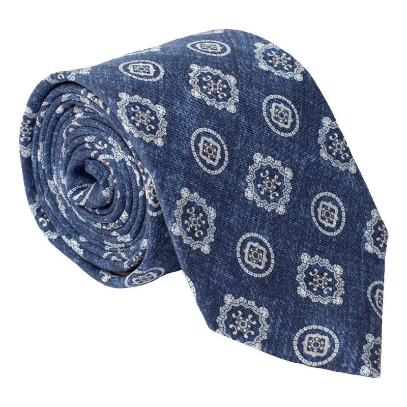 William David Large Print Medallion Printed Tie sold by Coes