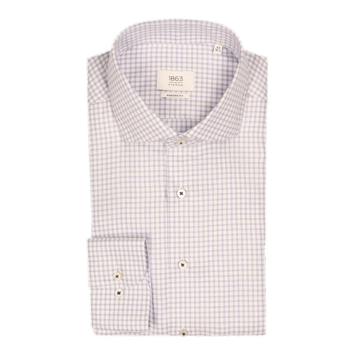 Eterna Neat Small Check Formal Shirt sold by Coes