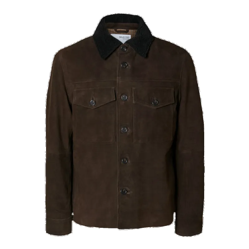Selected Ross Suede Overshirt sold by Coes