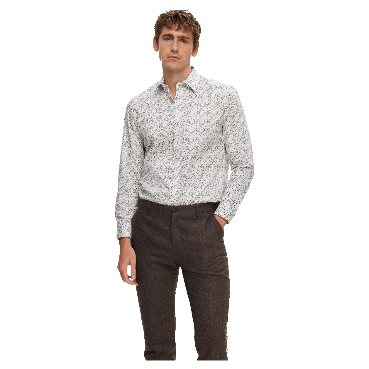 Selected Soho Long Sleeve Patterned Shirt sold by Coes product image thumbnail 2