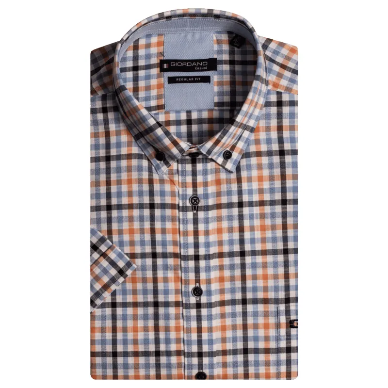 Giordano Short Sleeve Checked Shirt sold by Coes