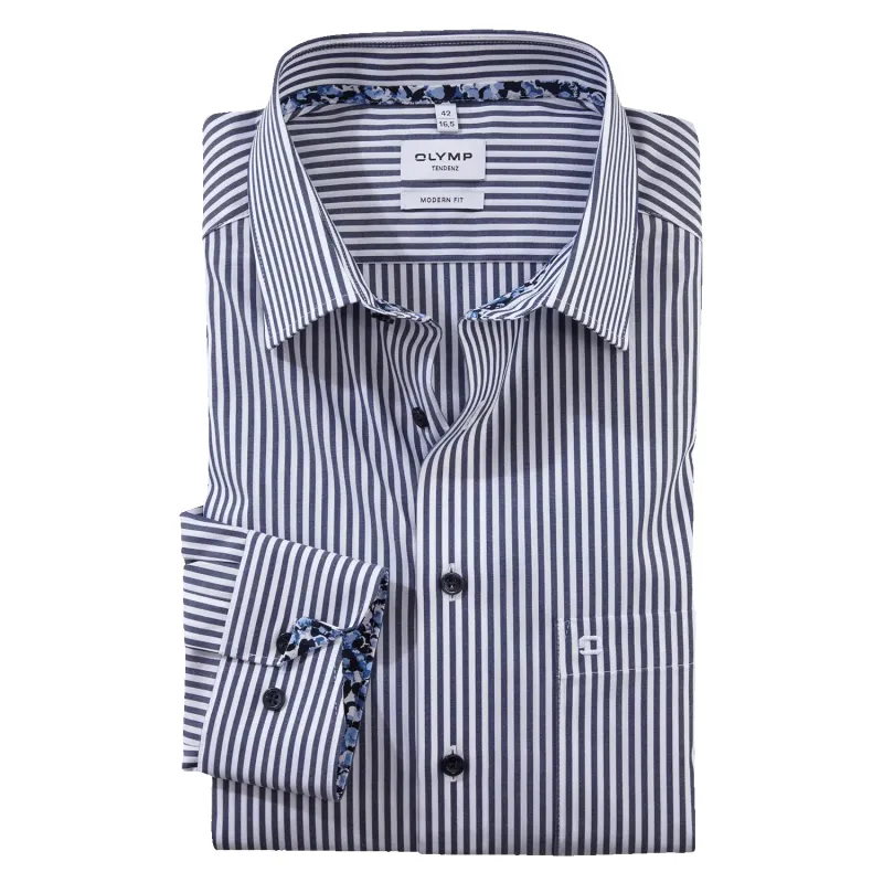 OLYMP Tendenz Striped Formal Shirt sold by Coes