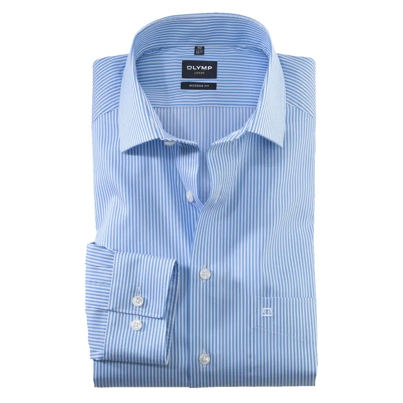 OLYMP Luxor Modern Fit Stripe Shirt sold by Coes