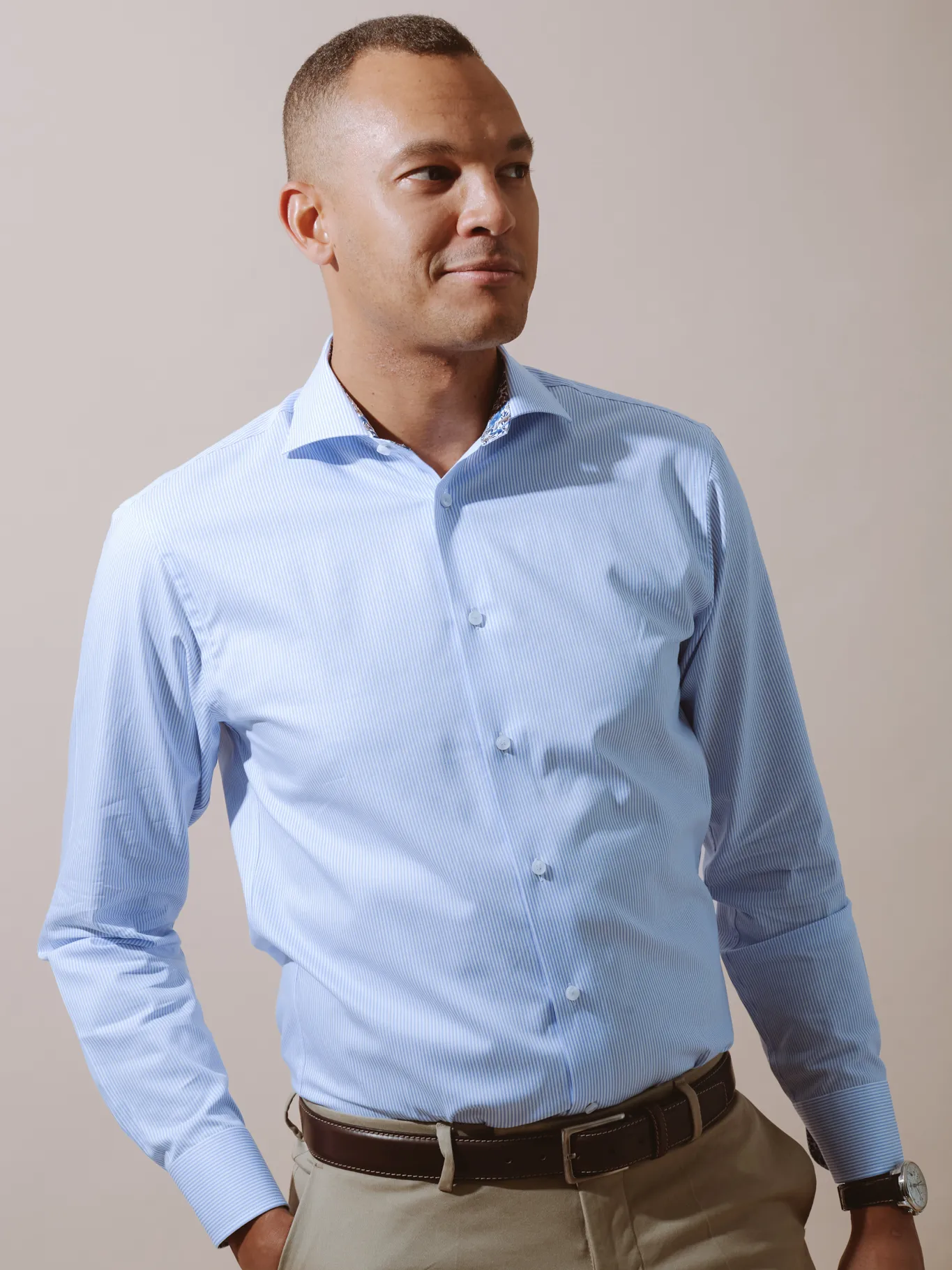 William David Long Sleeve Stripe Formal Shirt With Trim sold by Coes product image thumbnail 3