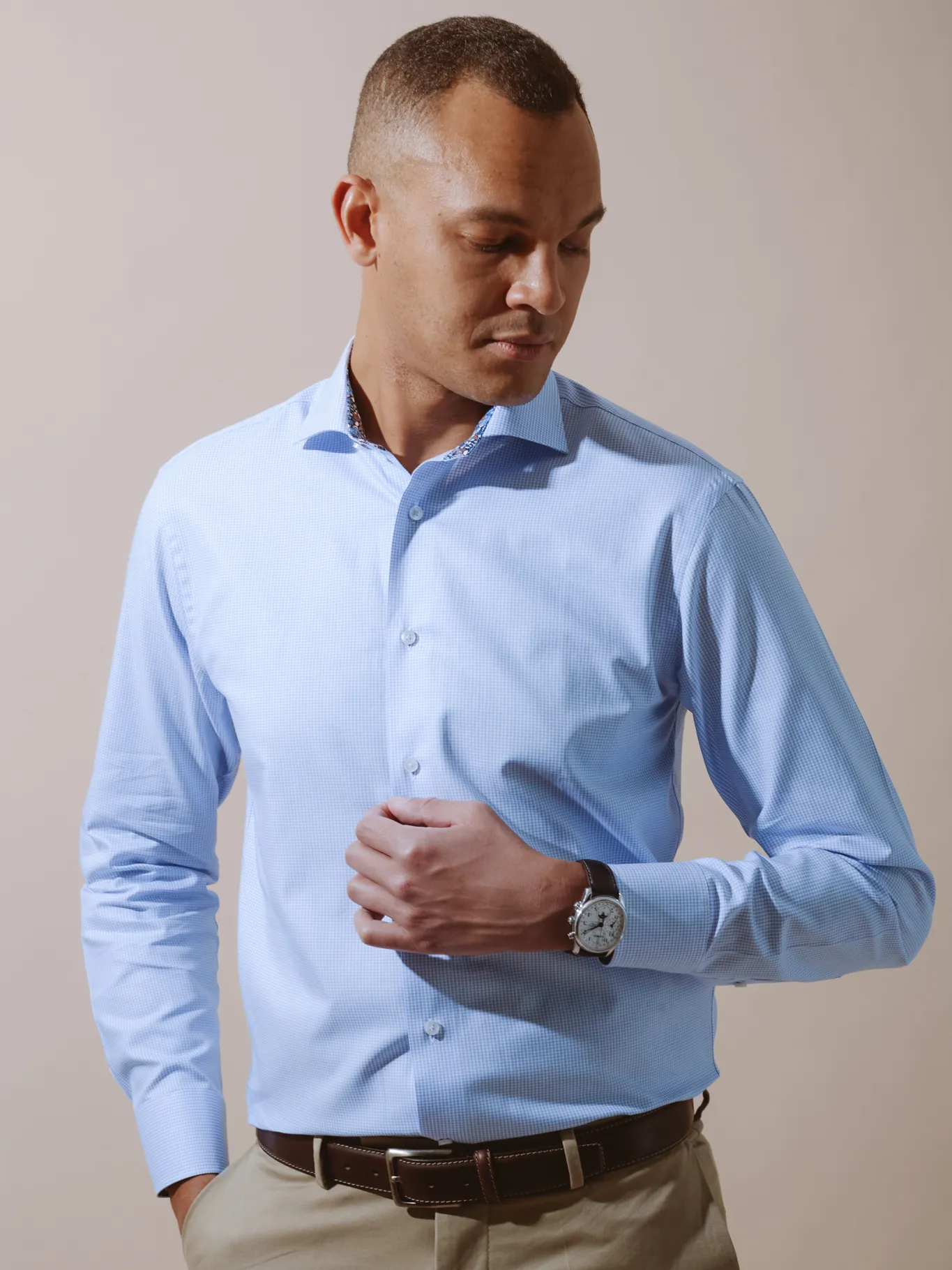 William David Long Sleeve Checked Formal Shirt With Trim sold by Coes product image thumbnail 2