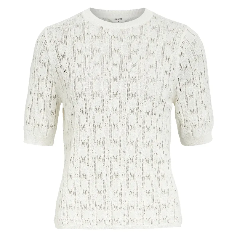 Object Pippa Short Sleeve O-Neck Knit Pullover made by .OBJECT