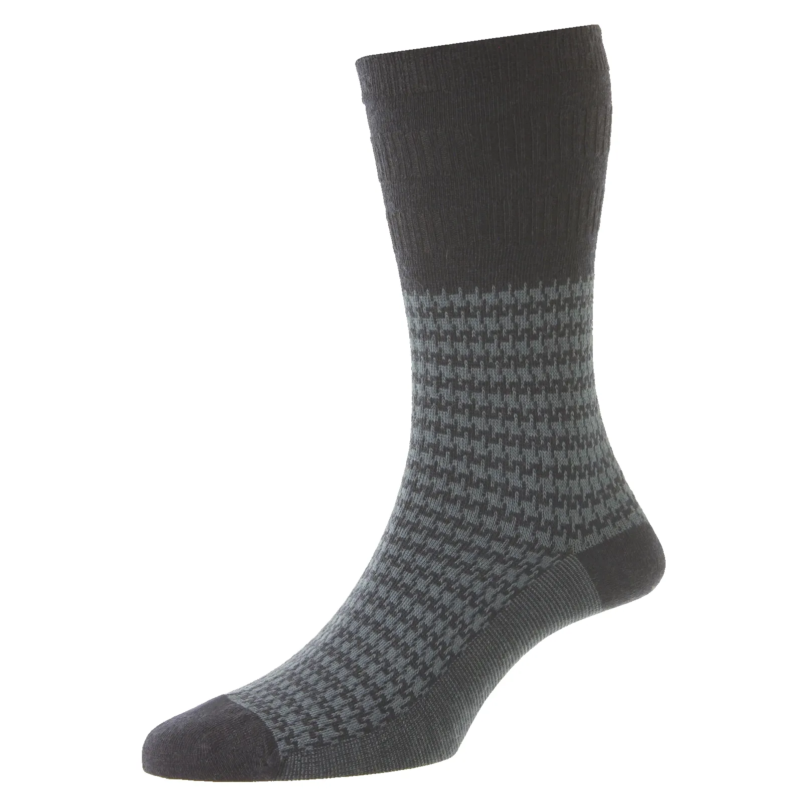 HJ Hall HJ988 Houndstooth Wool Softop® Socks sold by Coes