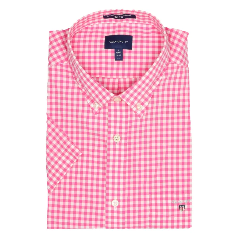 GANT Short Sleeve Gingham Shirt sold by Coes