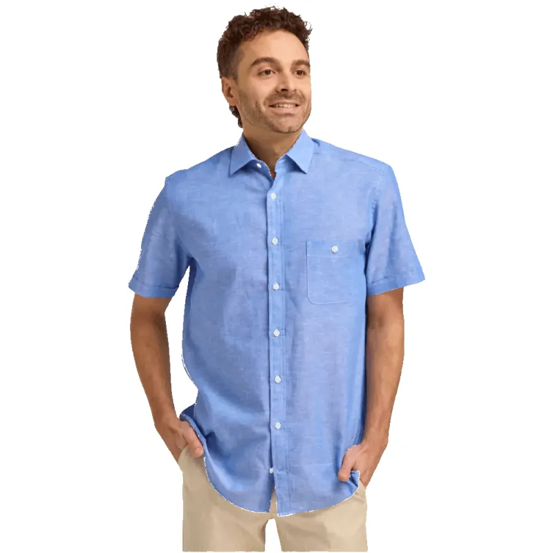 Double Two Short Sleeve Linen Blend Shirt sold by Coes