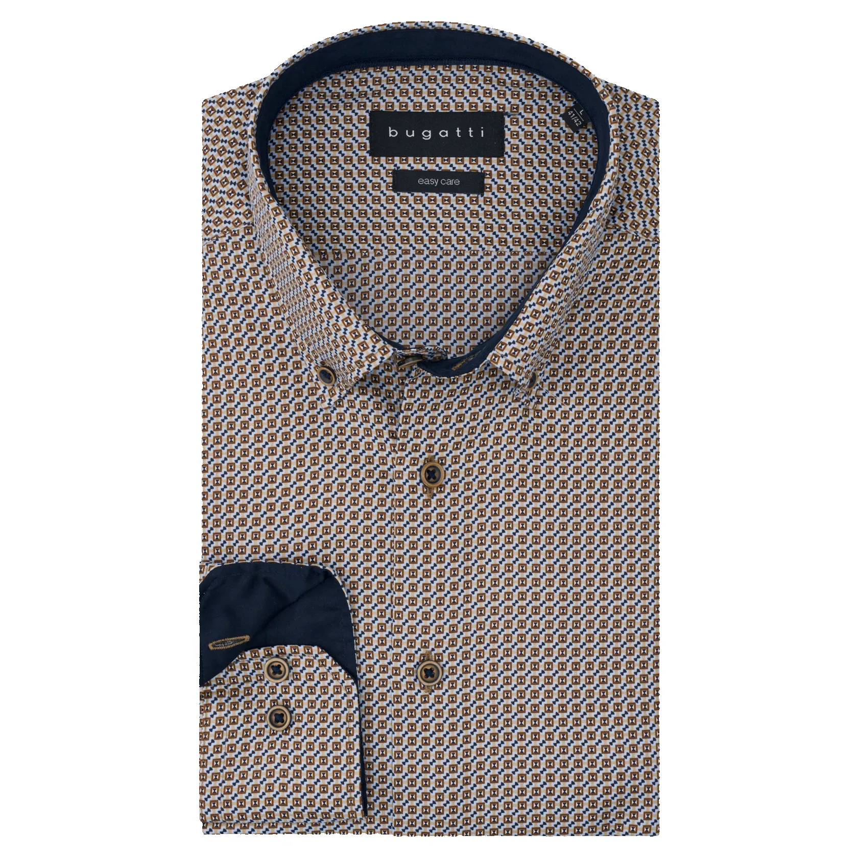 Bugatti Long Sleeve Pattern Shirt sold by Coes