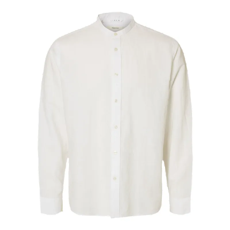 Selected Reg Clay Linen Blend Long Sleeve Shirt made by Selected