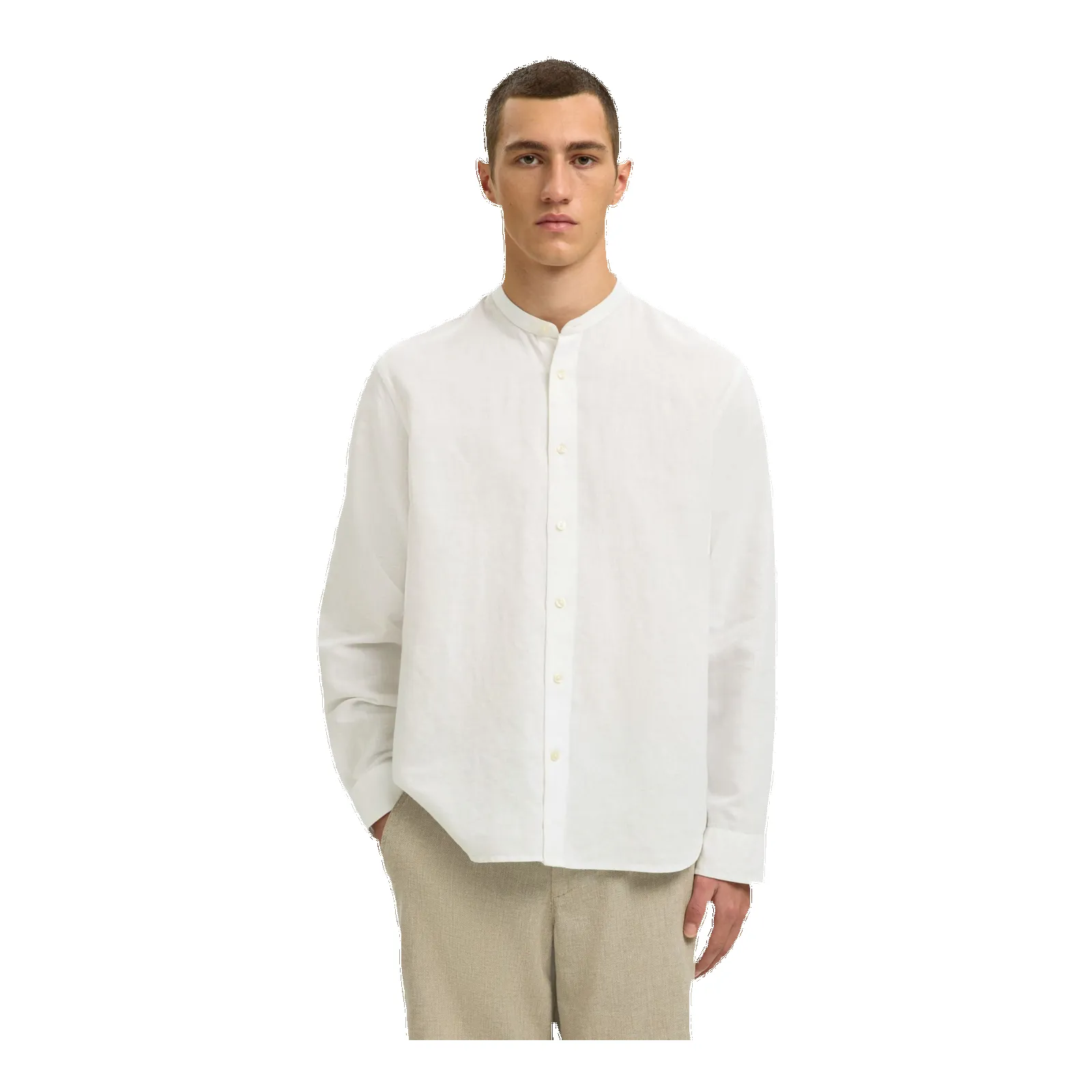 Selected Reg Clay Linen Blend Long Sleeve Shirt sold by Coes product image thumbnail 4