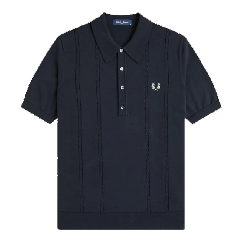 Fred Perry Cable Knitted Polo Shirt sold by Coes