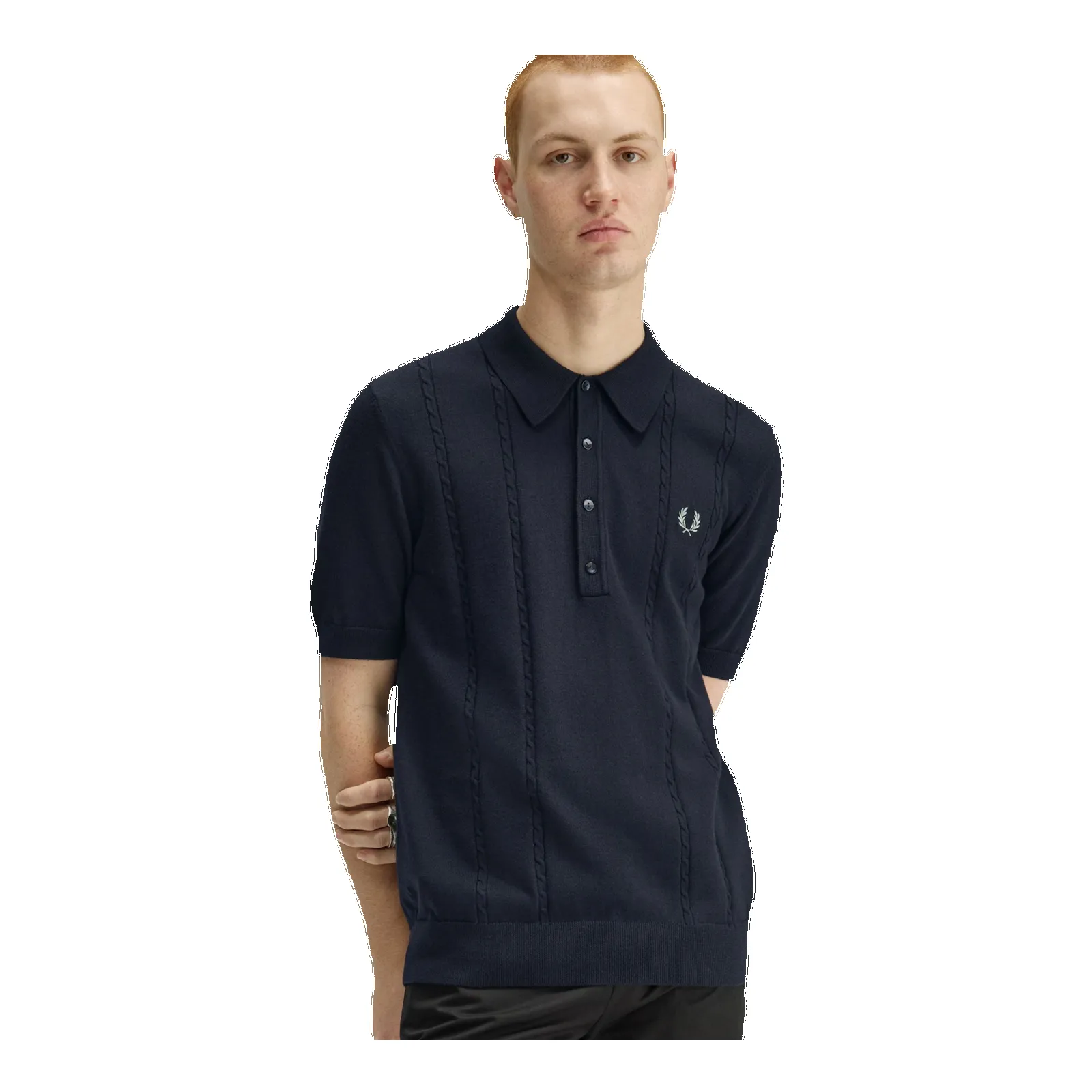Fred Perry Cable Knitted Polo Shirt sold by Coes product image thumbnail 4