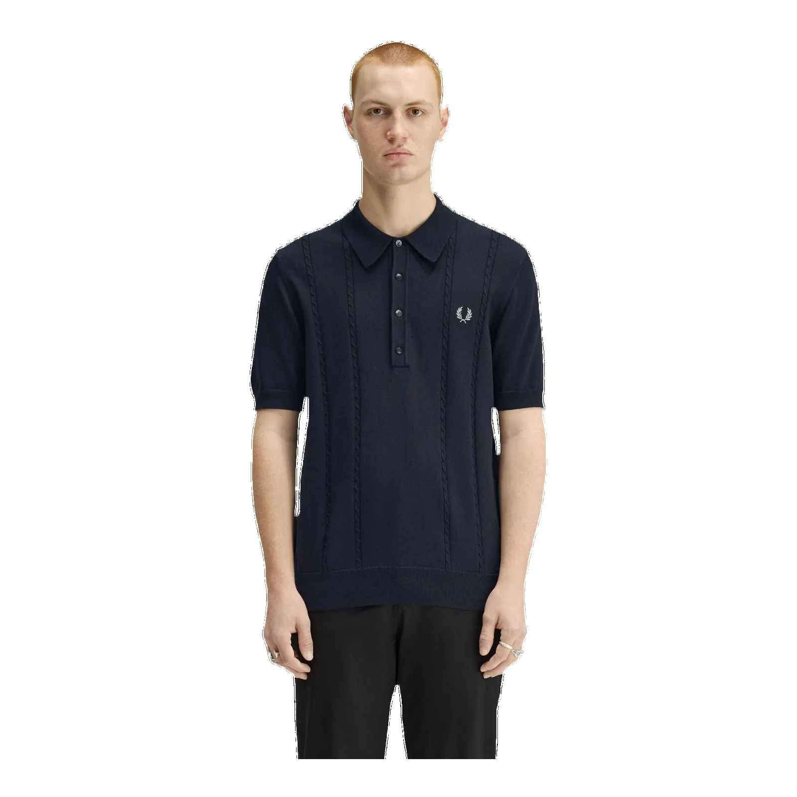 Fred Perry Cable Knitted Polo Shirt sold by Coes product image thumbnail 2