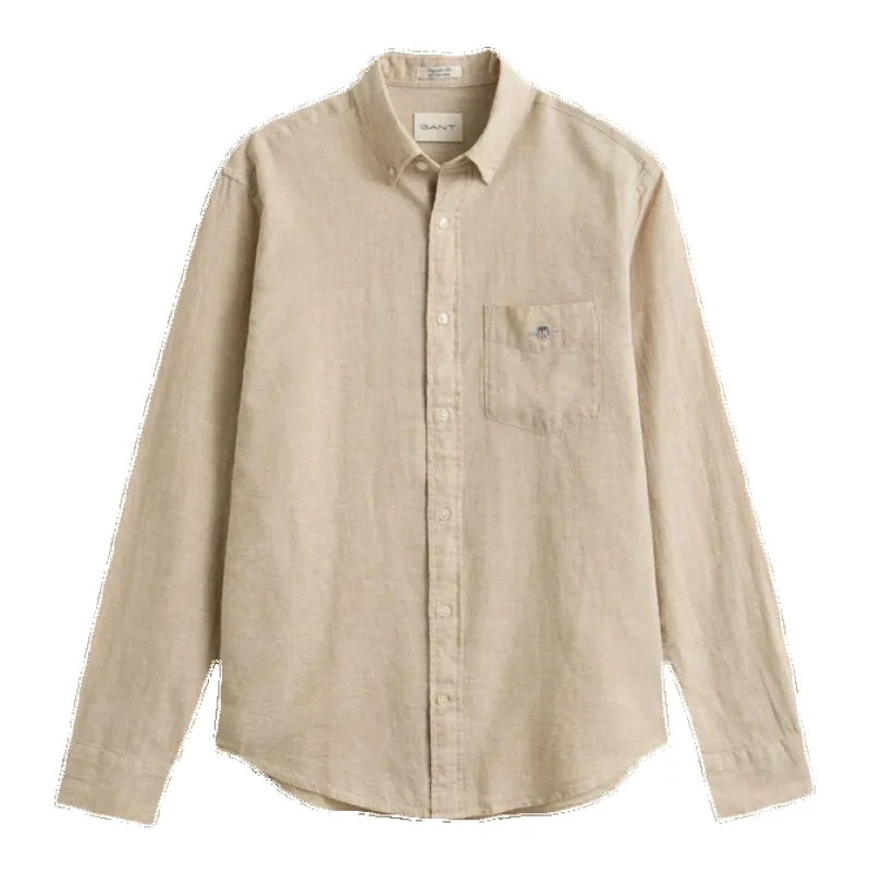 GANT Long Sleeve Cotton Linen Shirt sold by Coes