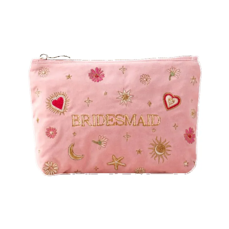 Elizabeth Scarlett Love Charm Bridesmaid Velvet Mini Pouch sold by Coes
