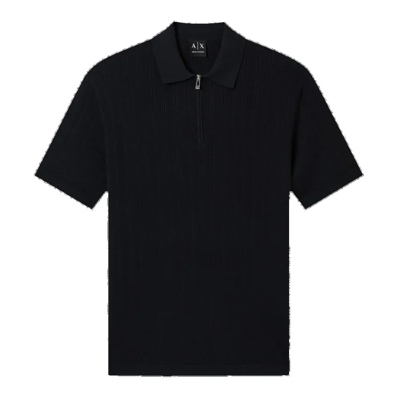 Armani Exchange Short Sleeve Knitted Polo Shirt sold by Coes