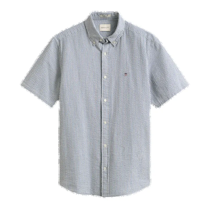 GANT Short Sleeve Seersucker Stripe Shirt sold by Coes