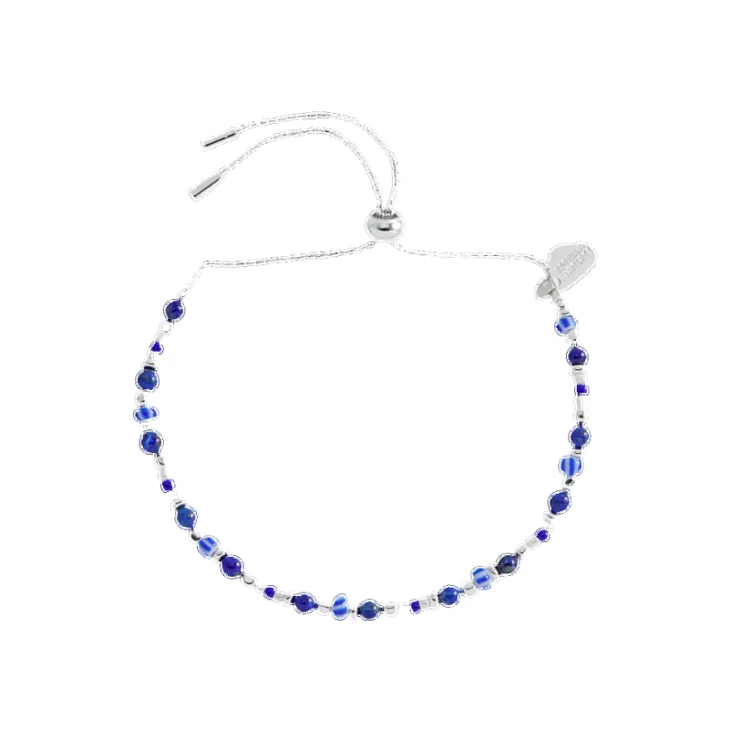 Estella Bartlett Blue Mixed Glass Amelia Bracelet sold by Coes