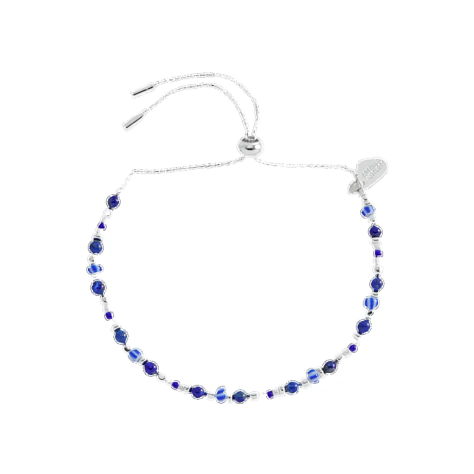 Estella Bartlett Blue Mixed Glass Amelia Bracelet sold by Coes