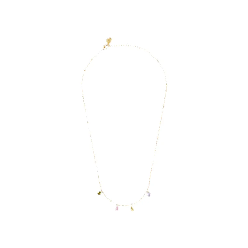 Estella Bartlett Multi Cz Pear Drop Necklace sold by Coes