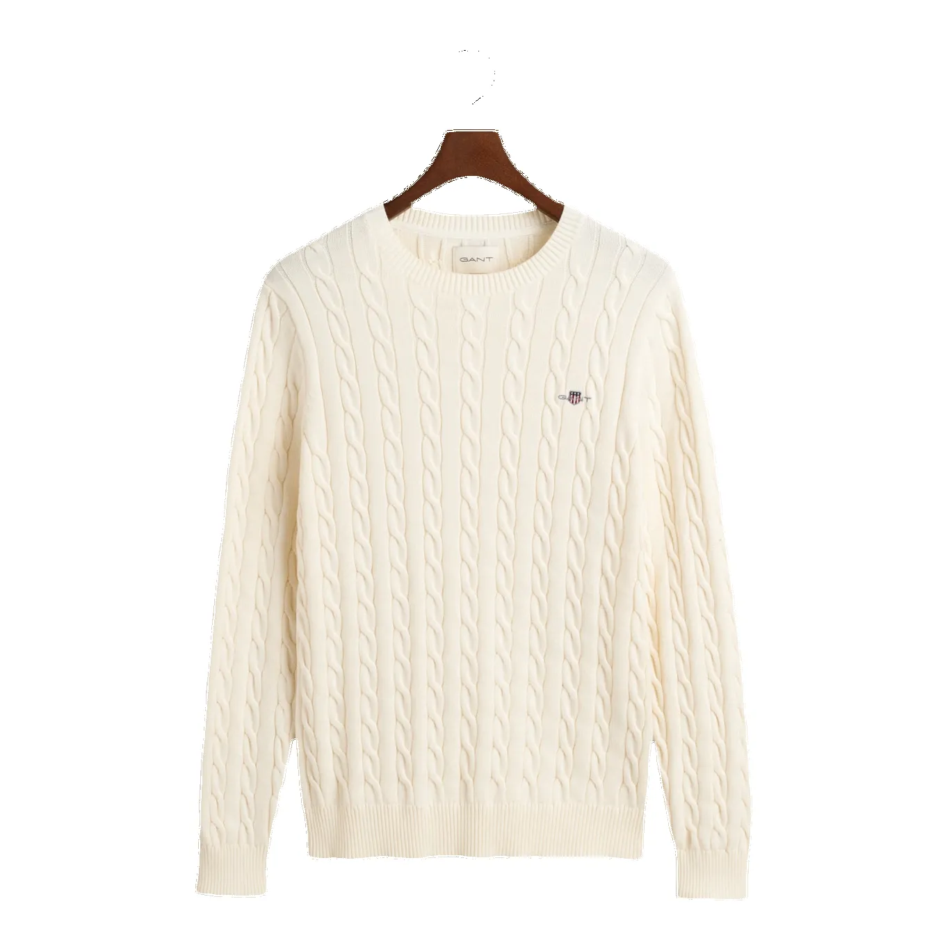 GANT Cotton Cable Knit Crew Neck sold by Coes