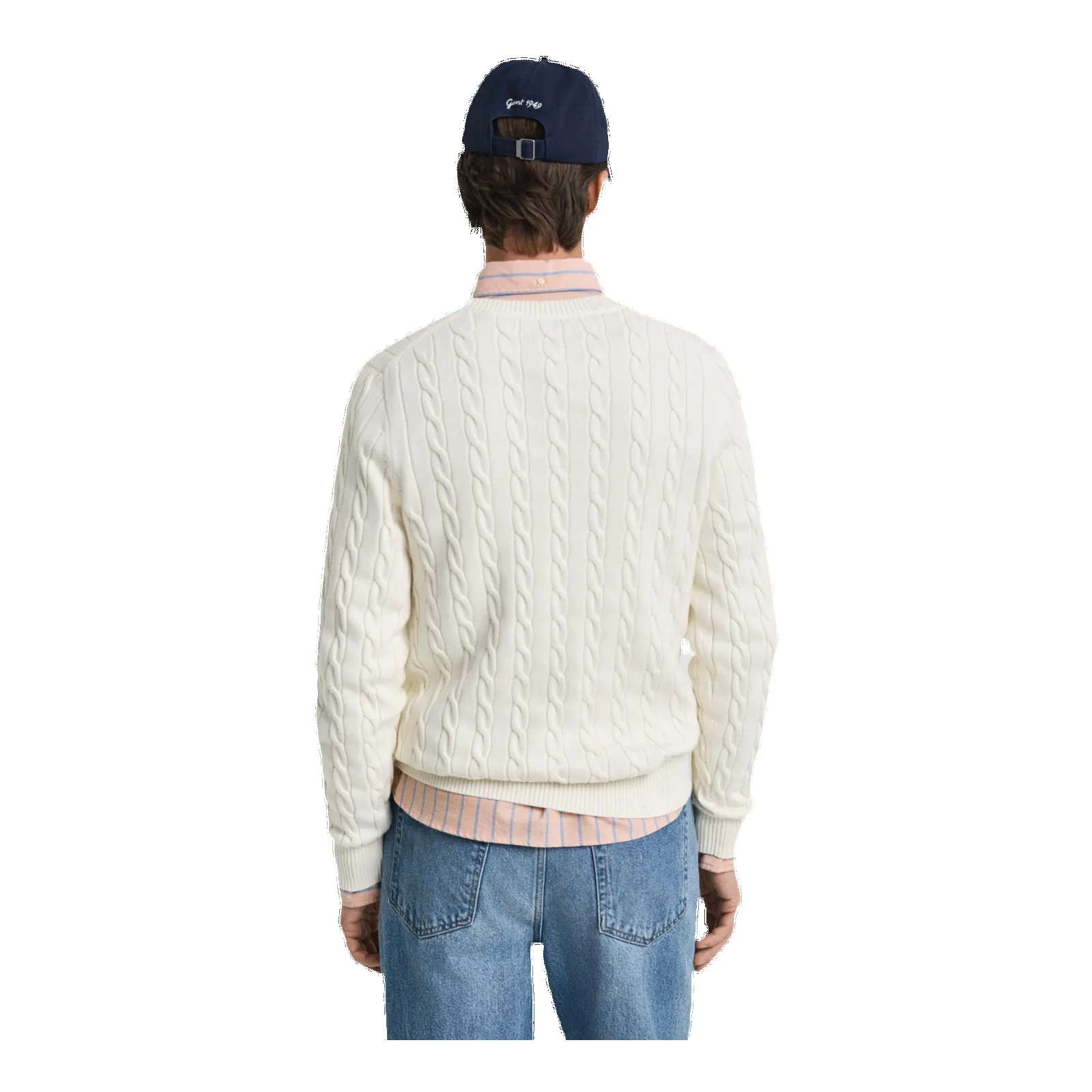 GANT Cotton Cable Knit Crew Neck sold by Coes product image thumbnail 3