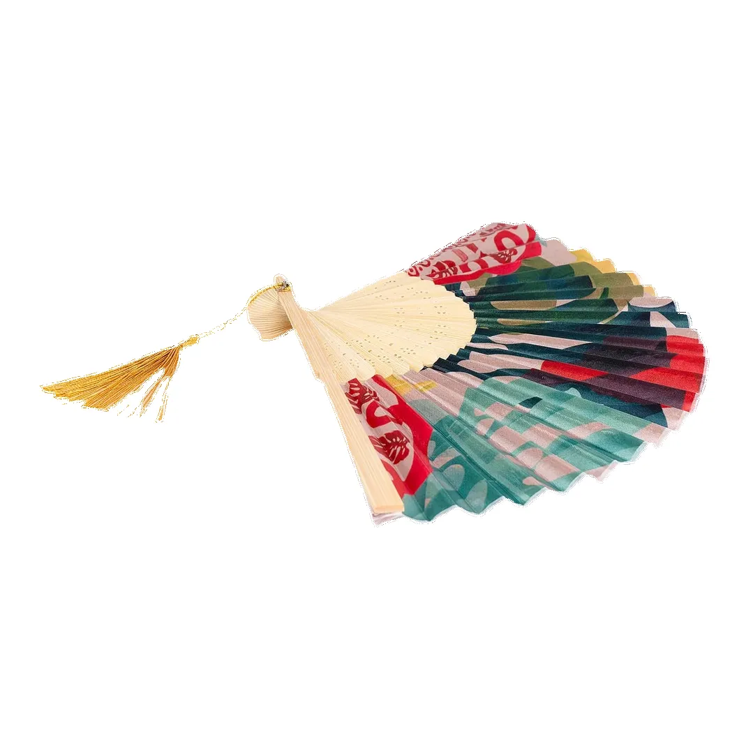 Powder Polyester Satin/bamboo Hand Fan sold by Coes product image thumbnail 3