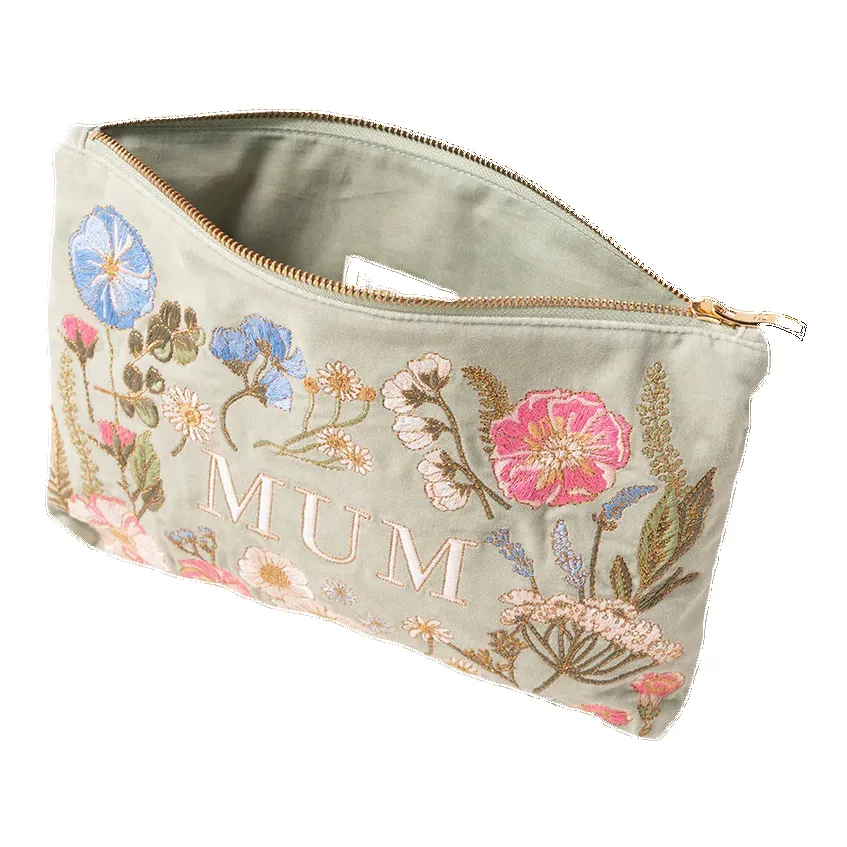 Elizabeth Scarlett Pressed Flowers Mum Velvet Everyday Pouch sold by Coes product image thumbnail 2
