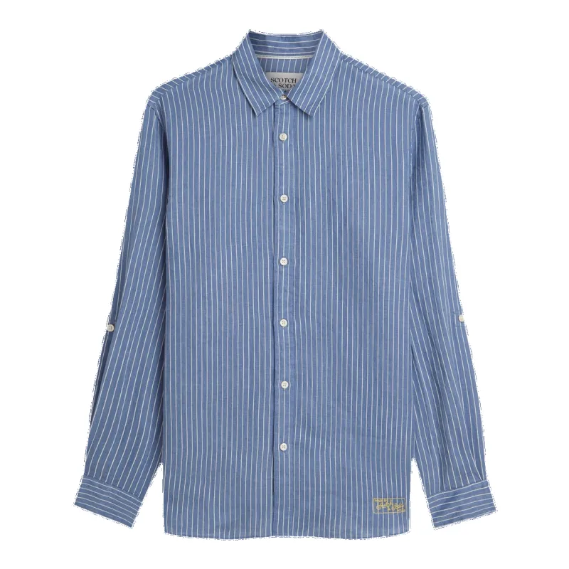Scotch & Soda Striped Linen Regular Fit Shirt made by Coes