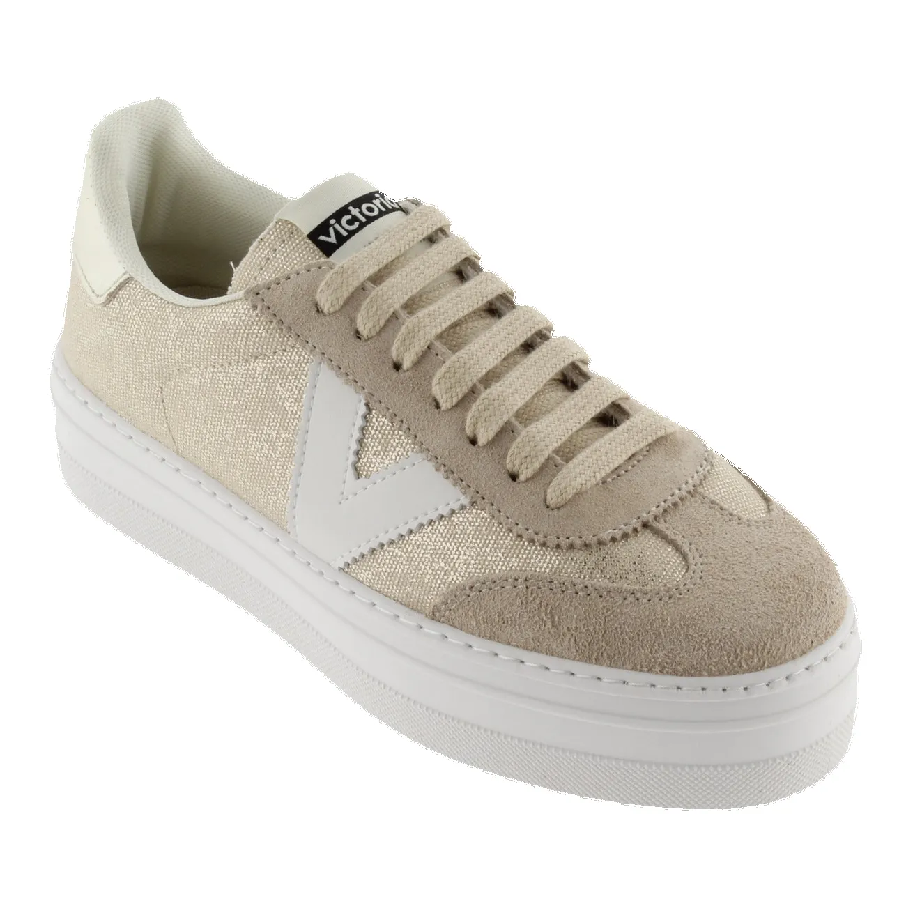 Victoria Barcelona Ciclista Metallic Canvas & Suede Lona Trainers sold by Coes product image thumbnail 2