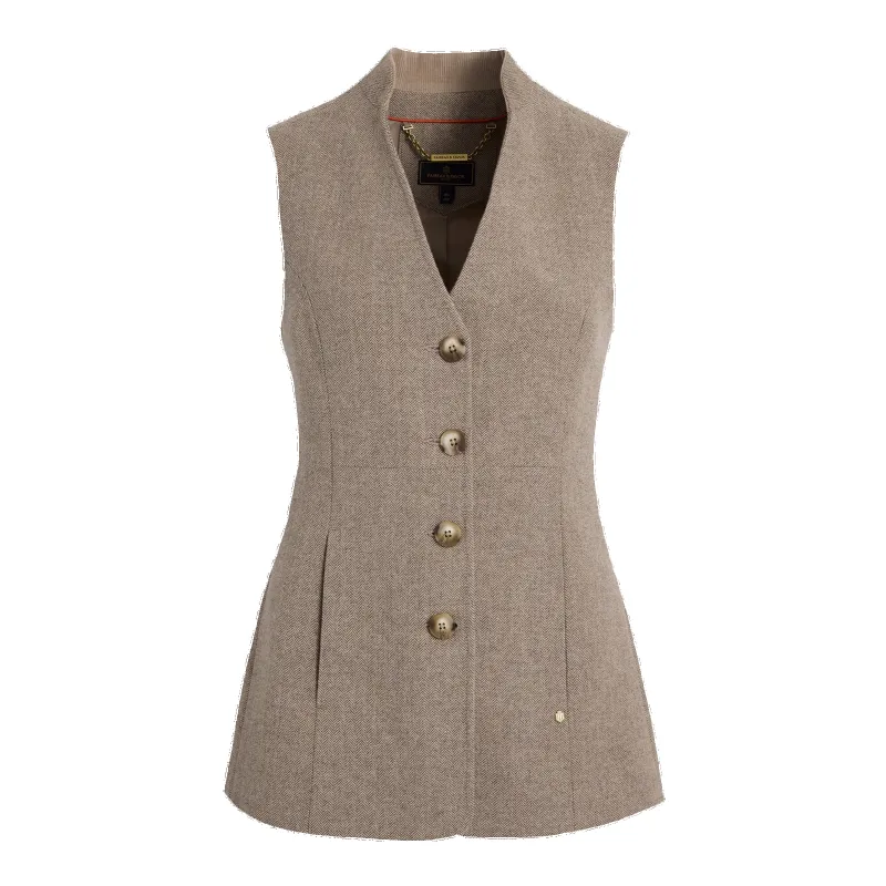 Fairfax & Favor The Eliza Single Breasted Herringbone Gilet made by Fairfax & Favor